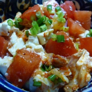 トマトTO豆腐のピリっと夏サラダ